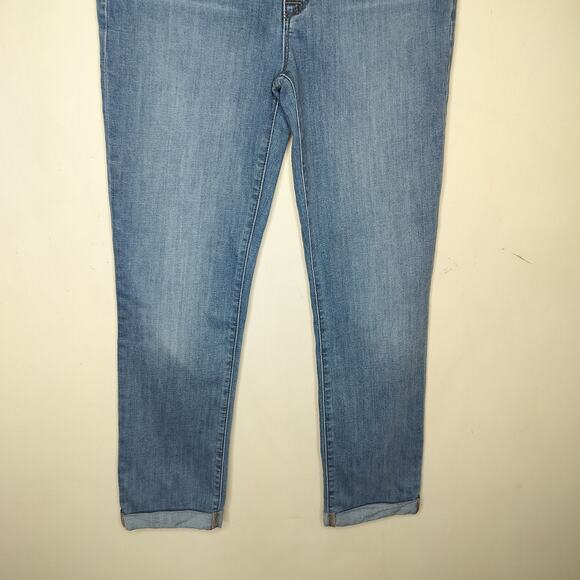 Hudson Blair High Rise Straight Crop Jeans Cuffed Stretch Denim - Picture 3 of 11